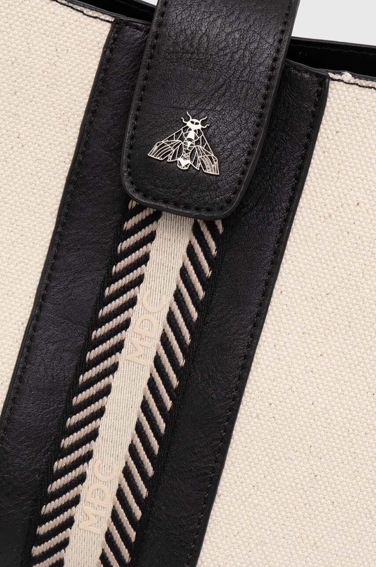 Akcesoria Torebka damska ze skóry ekologicznej z ozdobnymi wstawkami kolor czarny RS24.TOD700 czarny