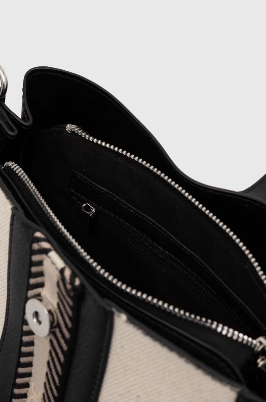 Torebka damska ze skóry ekologicznej z ozdobnymi wstawkami kolor czarny RS24.TOD700 czarny