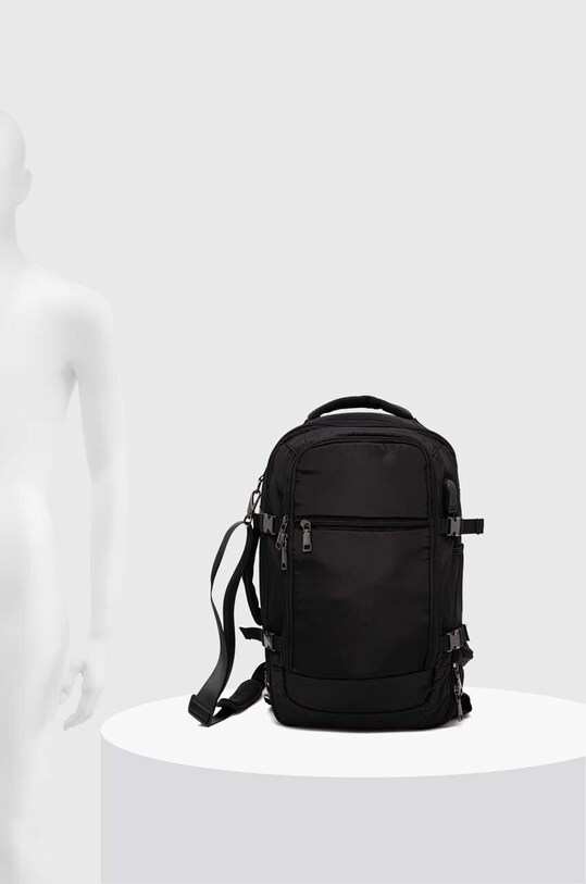 Plecak travel wielofunkcyjny unisex gładki kolor czarny RS24.TOD719