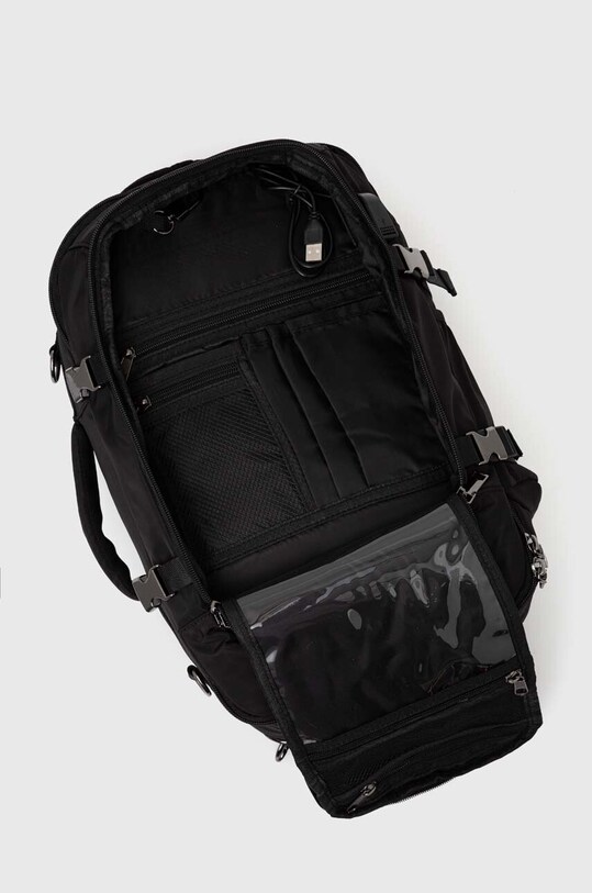 Plecak travel wielofunkcyjny unisex gładki kolor czarny RS24.TOD719 czarny