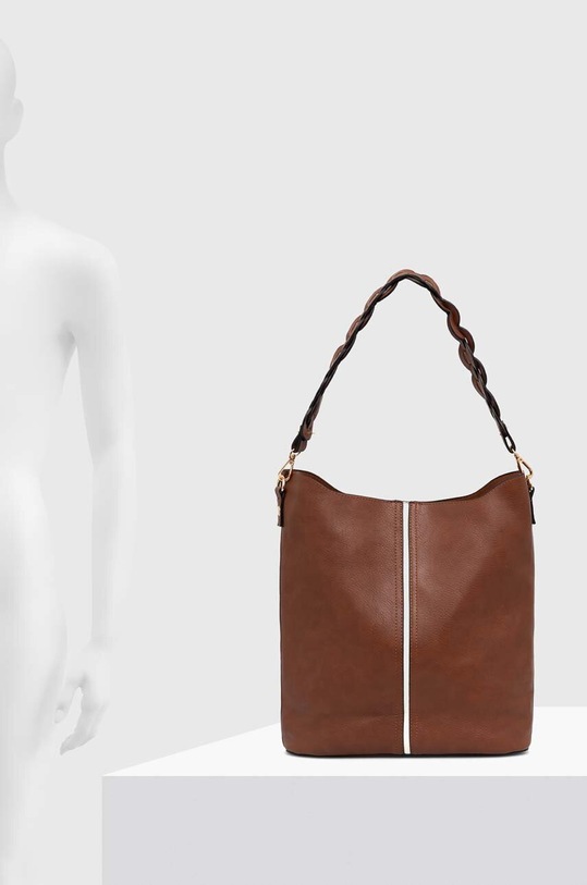 Torebka damska ze skóry ekologicznej kolor brązowy RS24.TOD722 brązowy