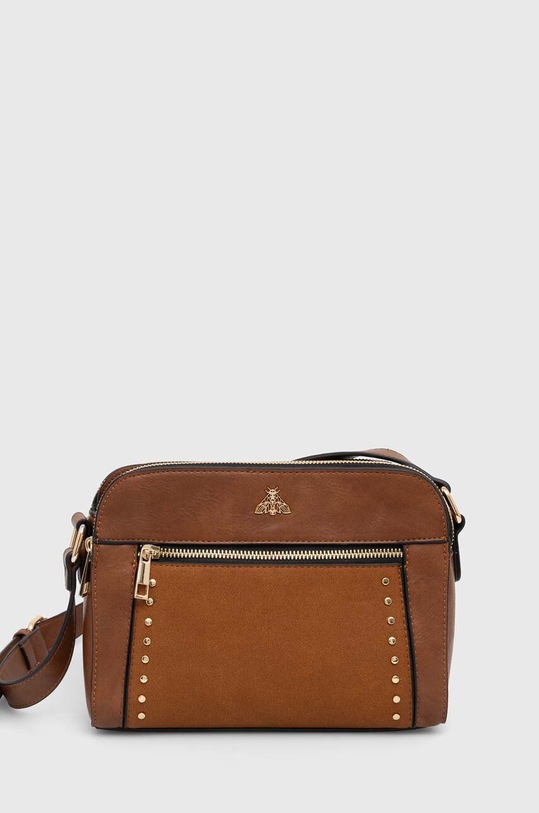 Torebka damska ze skóry ekologicznej kolor brązowy imitacja skóry licowej brązowy RS24.TOD900