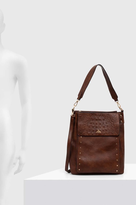 Torebka damska ze skóry ekologicznej kolor brązowy RS24.TOD915