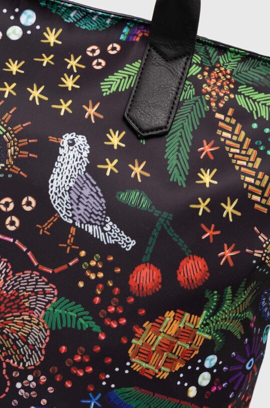 Torebka damska typu shopper wzorzysta kolor czarny czarny RS24.TOD916