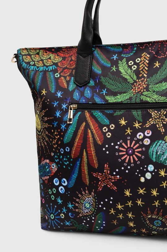 Torebka damska typu shopper wzorzysta kolor czarny RS24.TOD916 czarny