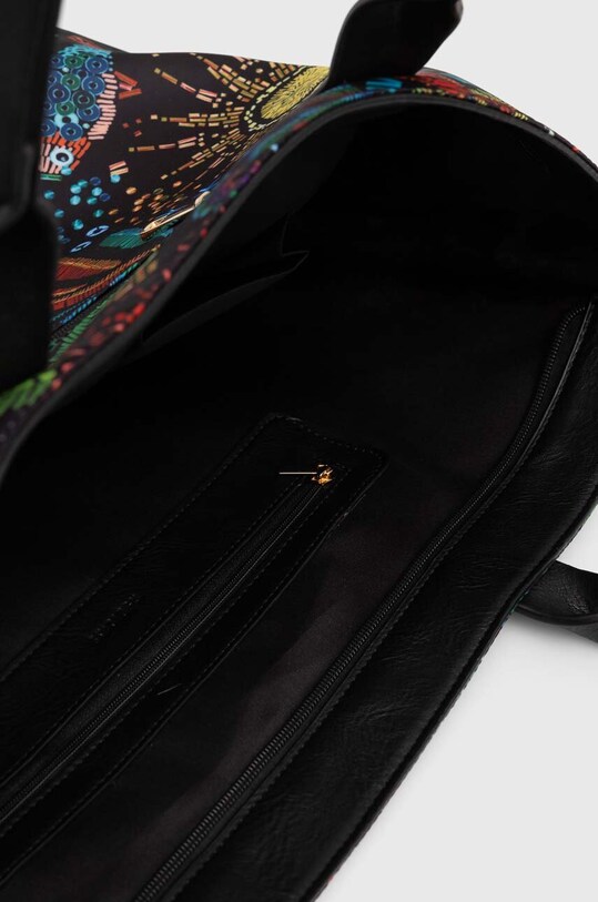Torebka damska typu shopper wzorzysta kolor czarny RS24.TOD916