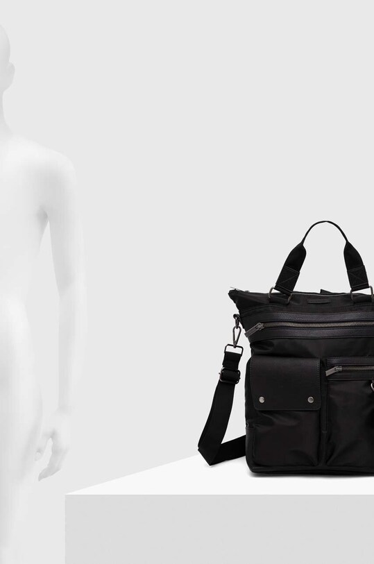 Torba męska z funkcją plecaka gładka kolor czarny RS24.TOM600