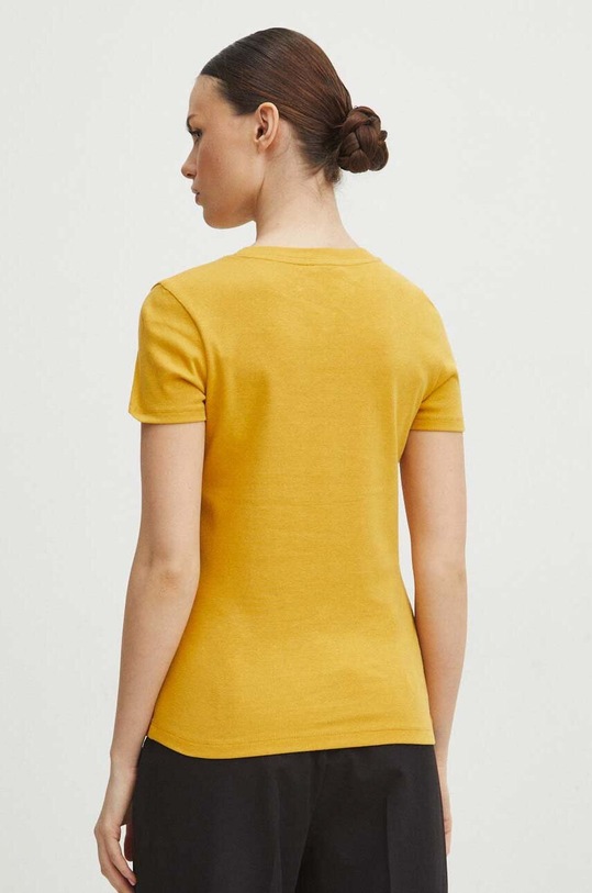 Odzież T-shirt bawełniany damski kolor żółty RS24.TSD034 żółty