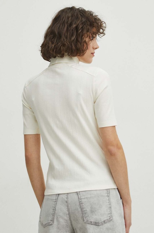 Oblečenie Bavlnené tričko dámske béžová farba RS24.TSD041 béžová