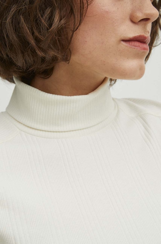 Bavlnené tričko dámske béžová farba RS24.TSD041 béžová