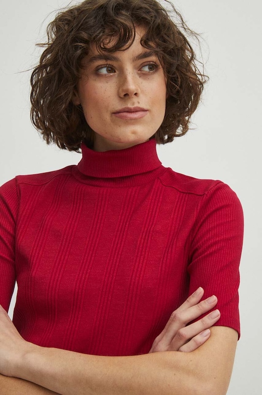 Bavlnené tričko dámske ružová farba s elastanom ružová RS24.TSD041