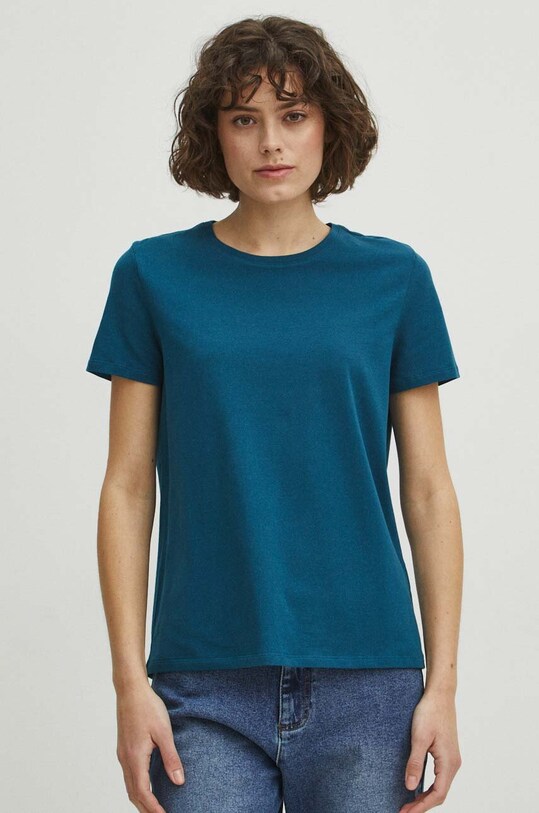 Medicine tricou din bumbac turcoaz RS24.TSD043