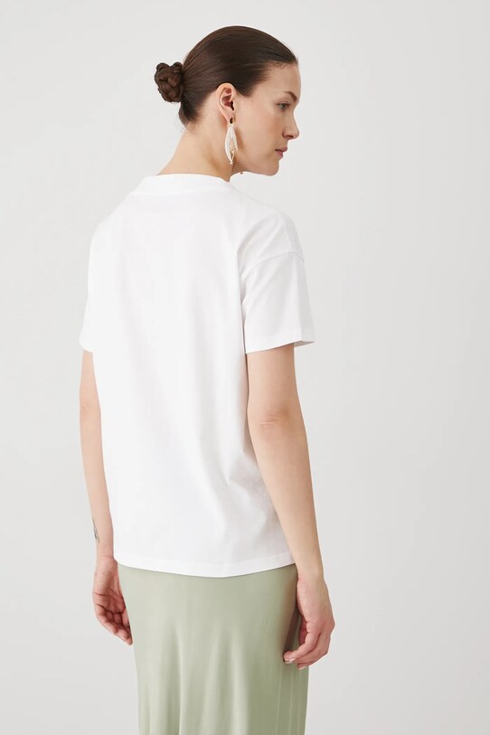 Odzież T-shirt bawełniany damski kolor biały RS24.TSD074 biały