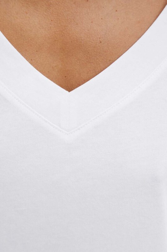 T-shirt bawełniany damski kolor biały RS24.TSD074
