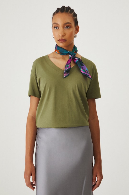 Medicine tricou din bumbac uni verde RS24.TSD074