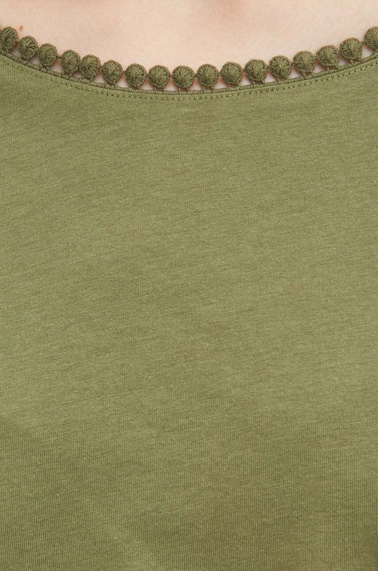 Bavlnené tričko dámske zelená farba RS24.TSD091