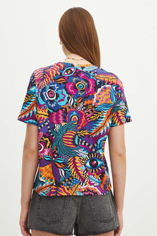 Odzież T-shirt bawełniany damski wzorzysty kolor multicolor RS24.TSD095 multicolor