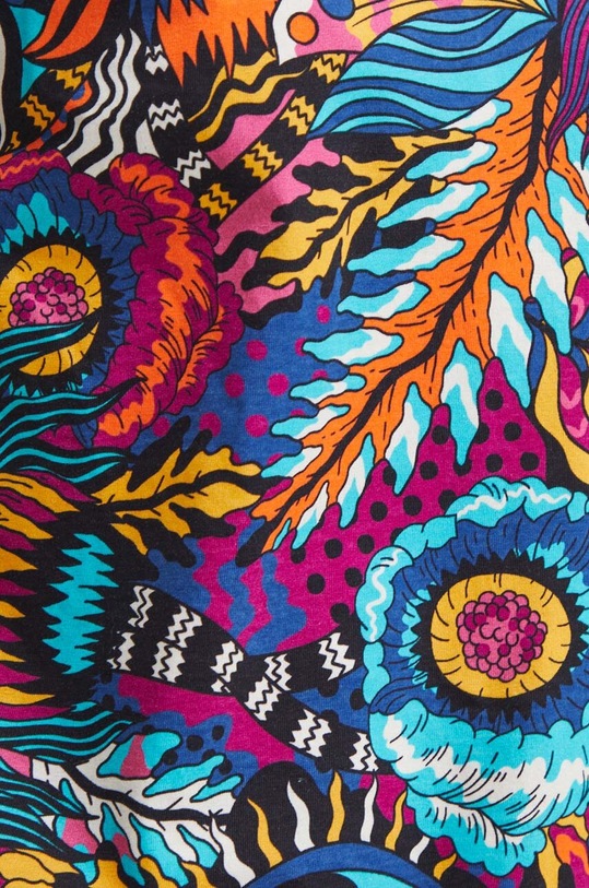 T-shirt bawełniany damski wzorzysty kolor multicolor RS24.TSD095 multicolor