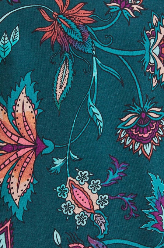 T-shirt bawełniany damski wzorzysty kolor zielony RS24.TSD096 zielony