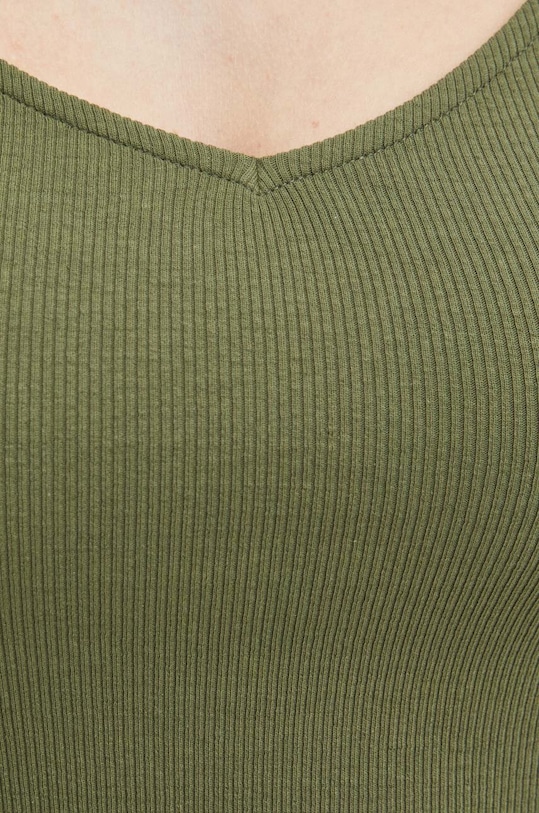 T-shirt bawełniany damski kolor zielony RS24.TSD0A1 zielony