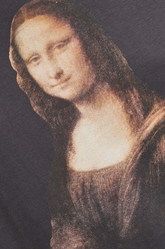 T-shirt bawełniany damski z domieszką elastanu z kolekcji Eviva L'arte kolor szary RS24.TSD256
