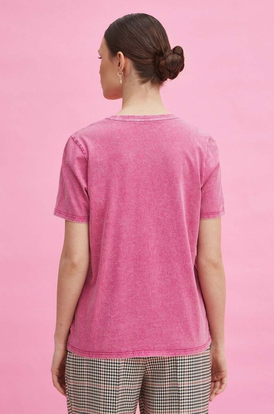 Odzież T-shirt bawełniany damski by Magda Danaj - Porysunki kolor fioletowy RS24.TSD273 fioletowy
