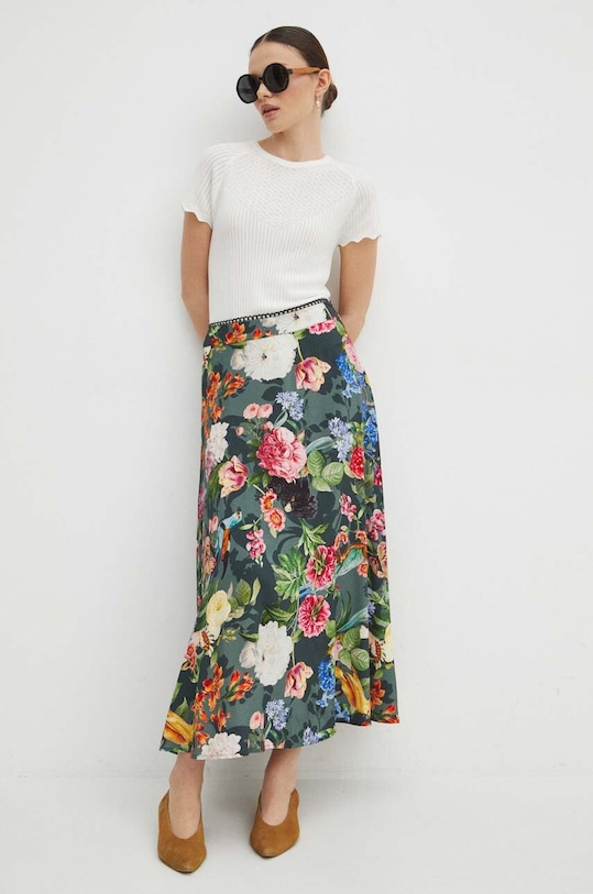 T-shirt damski sweterkowy kolor beżowy RS24.TSD306 beżowy RS24