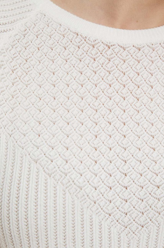 T-shirt damski sweterkowy kolor beżowy beżowy RS24.TSD306