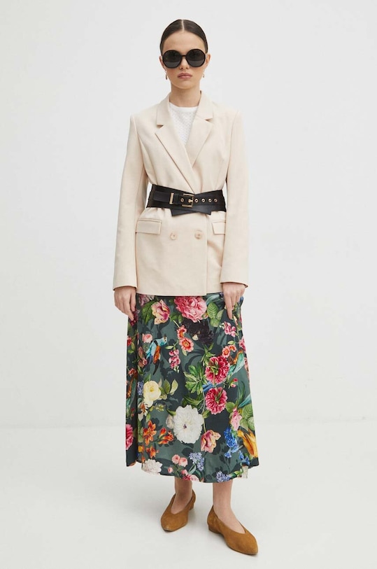 T-shirt damski sweterkowy kolor beżowy RS24.TSD306