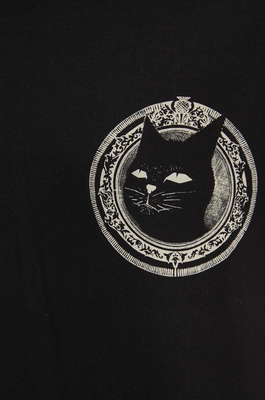 T-shirt bawełniany damski z domieszką elastanu by Zuzanna Kierenkiewicz „zzzuzzzz”, Grafika Polska kolor czarny RS24.TSD451 czarny