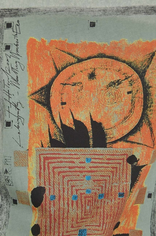 T-shirt bawełniany damski by Józef Hołard, Grafika Polska kolor turkusowy RS24.TSD453