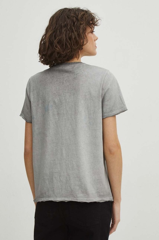 T-shirt bawełniany damski by Joanna Matras, Grafika Polska kolor szary szary RS24.TSD454