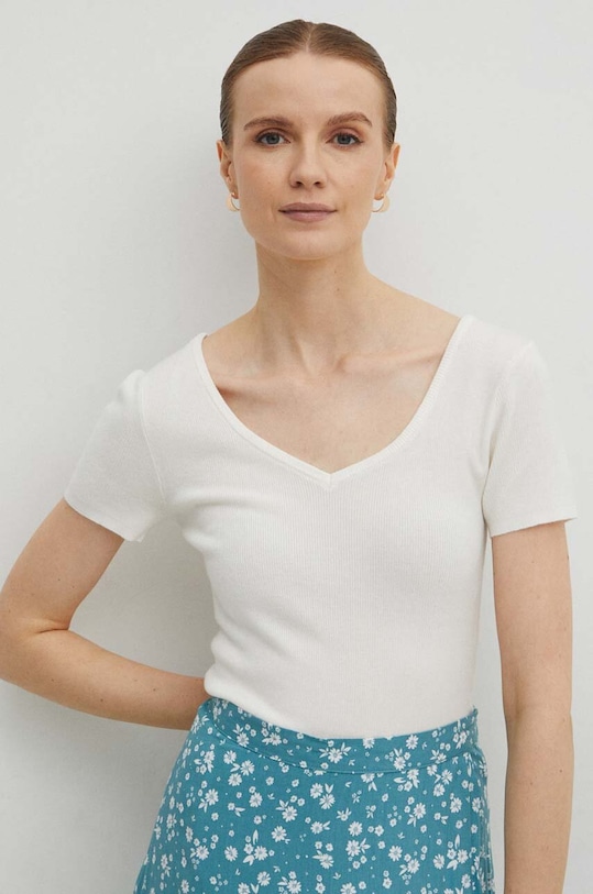 Tričko dámské svetrové béžová barva béžová RS24.TSD504