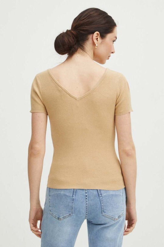 Oblečenie Tričko dámske sveterové béžová farba RS24.TSD504 béžová