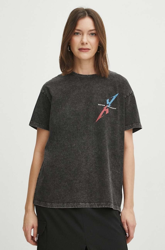 Bavlněné tričko dámské Metallica šedá barva RS24.TSD652 šedá RS24