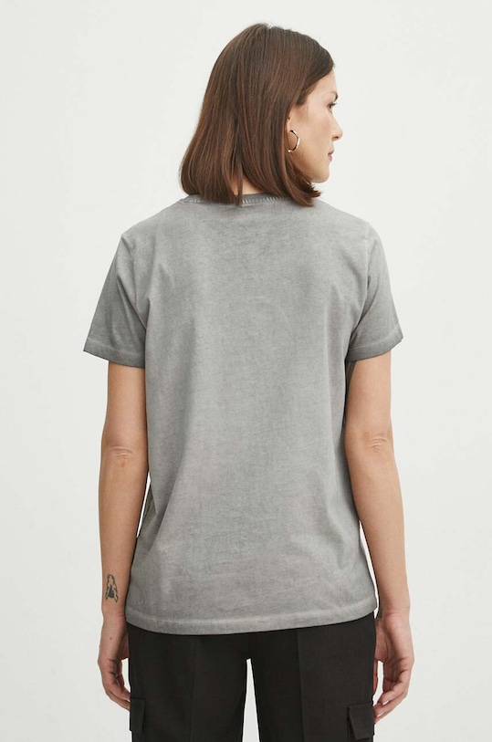 T-shirt bawełniany damski Tom and Jerry kolor szary RS24.TSD656 szary