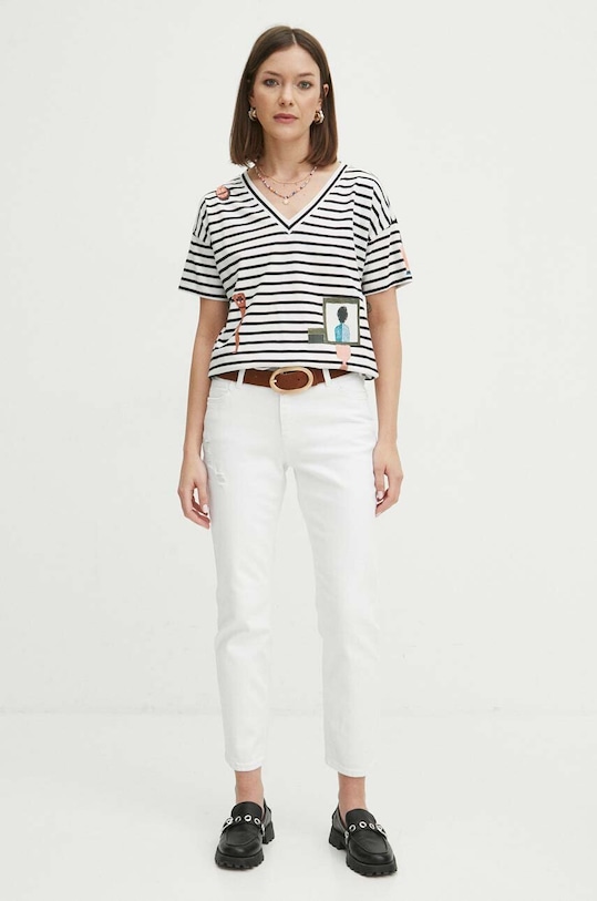 Ruházat Medicine pamut póló RS24.TSD672 fehér