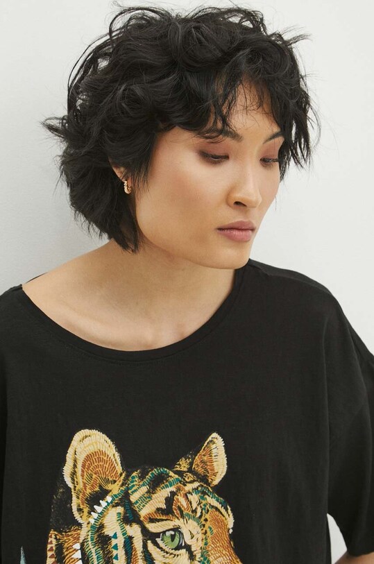 Medicine t-shirt bawełniany RS24.TSD706 czarny