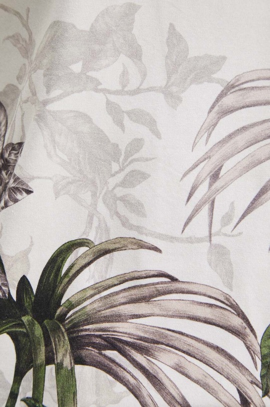 T-shirt bawełniany damski z domieszką elastanu wzorzysty kolor beżowy RS24.TSD711 beżowy