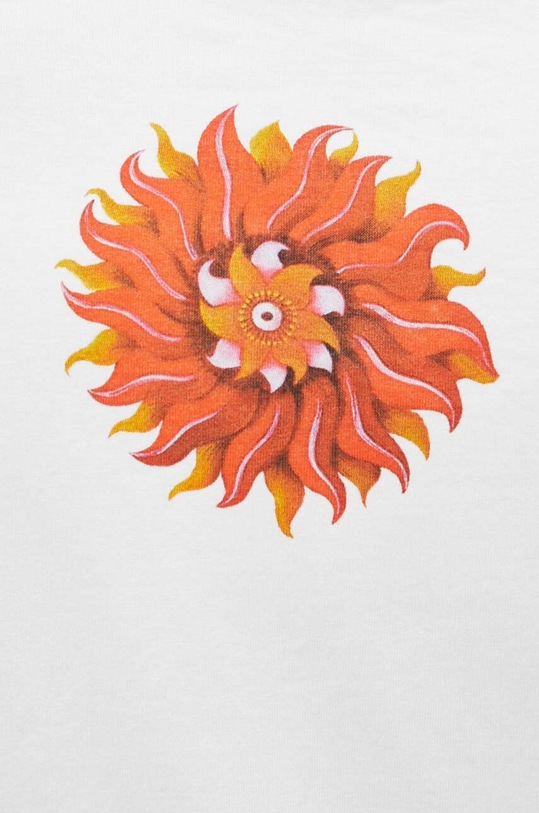 Bavlnené tričko dámske s prímesou elastanu z kolekcie Jane Tattersfield x Medicine biela farba RS24.TSD857 biela