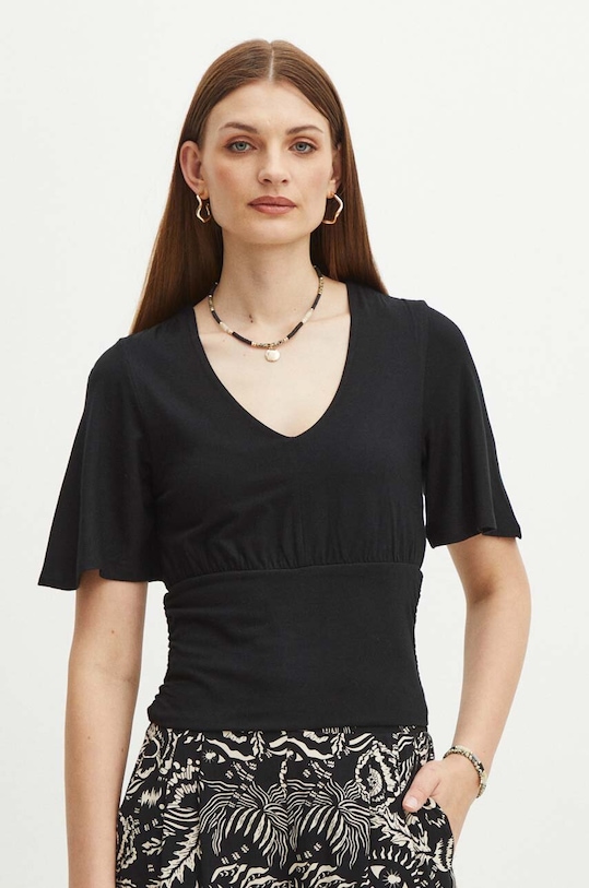 Medicine t-shirt elasztánnal fekete RS24.TSD900