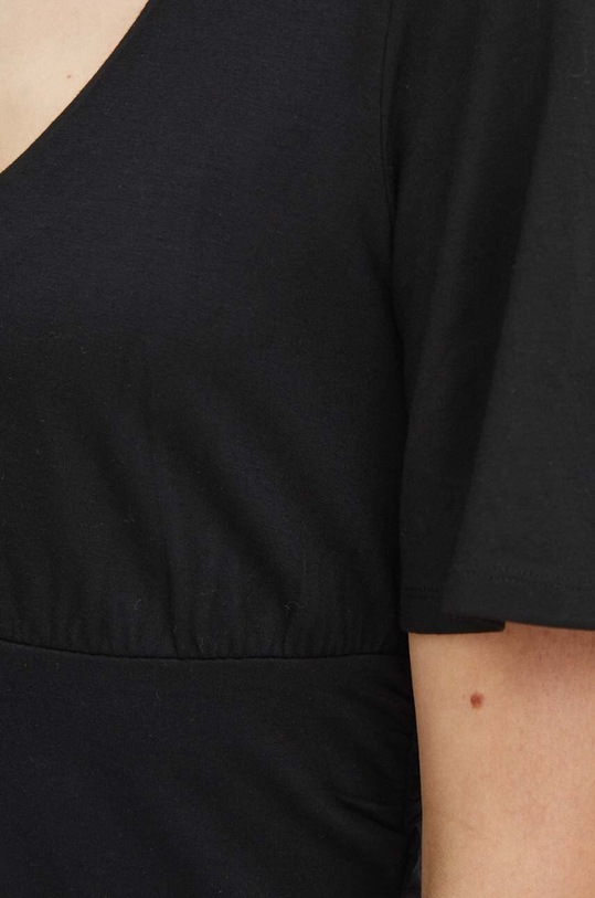Tričko dámské s příměsí elastanu černá barva RS24.TSD900 černá