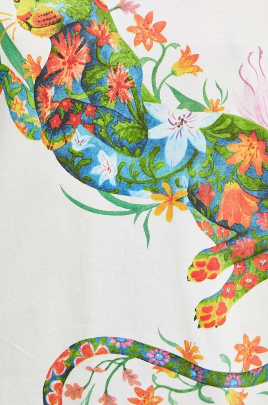 T-shirt bawełniany damski z nadrukiem kolor biały RS24.TSD903