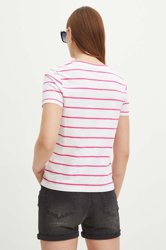 Odzież T-shirt damski w paski kolor biały RS24.TSD906 biały