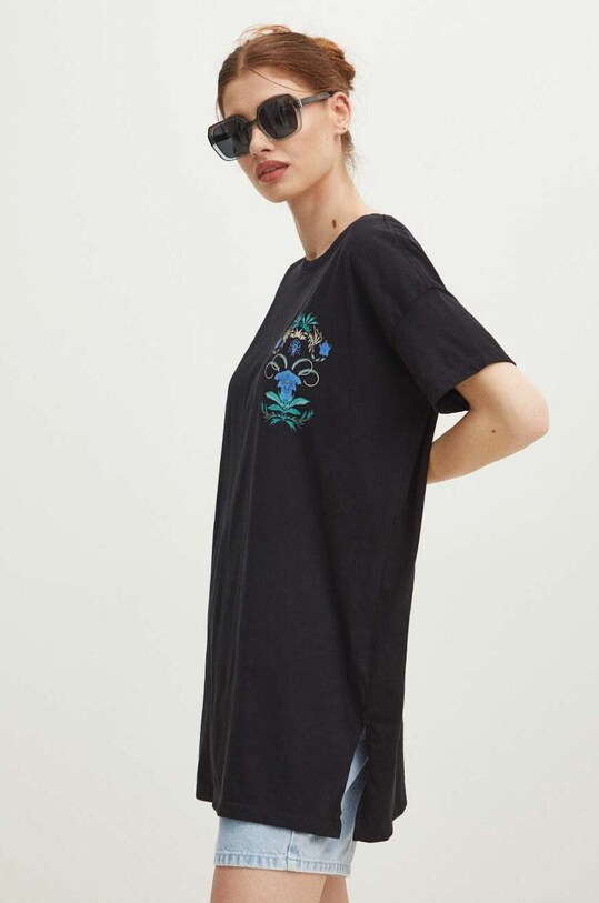 T-shirt bawełniany damski z kolekcji Tatrzański Park Narodowy x Medicine kolor czarny RS24.TSDA51 czarny RS24
