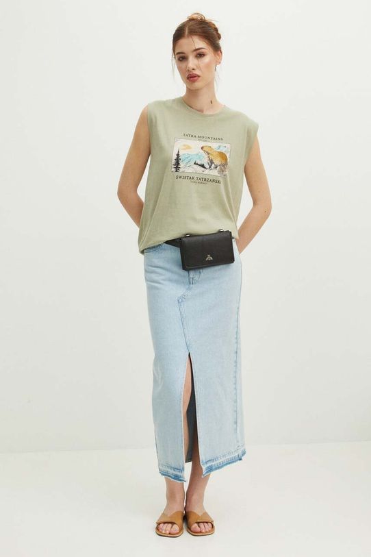 Дрехи Памучна тениска Medicine RS24.TSDA54 зелен