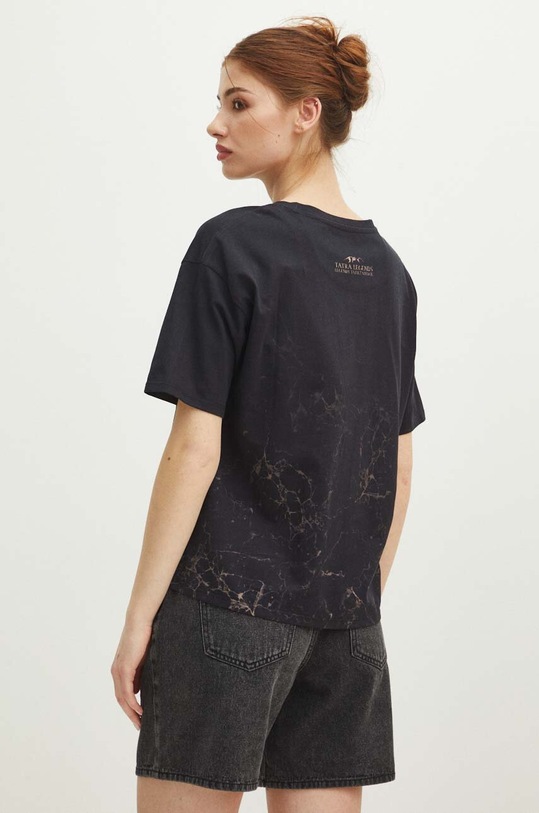 T-shirt bawełniany damski z kolekcji Tatra Legends kolor czarny czarny RS24.TSDA56