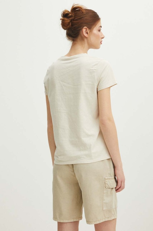 T-shirt bawełniany damski z kolekcji Tatrzański Park Narodowy x Medicine kolor beżowy beżowy RS24.TSDA57