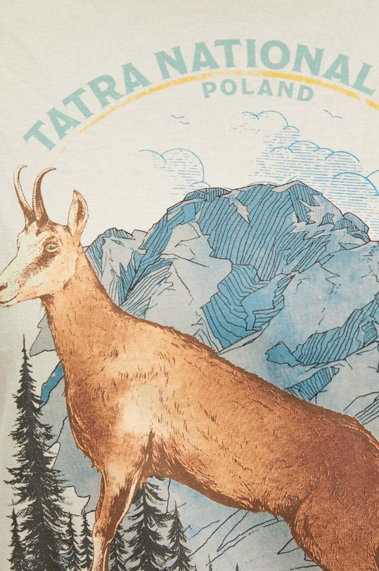 T-shirt bawełniany damski z kolekcji Tatrzański Park Narodowy x Medicine kolor beżowy RS24.TSDA57