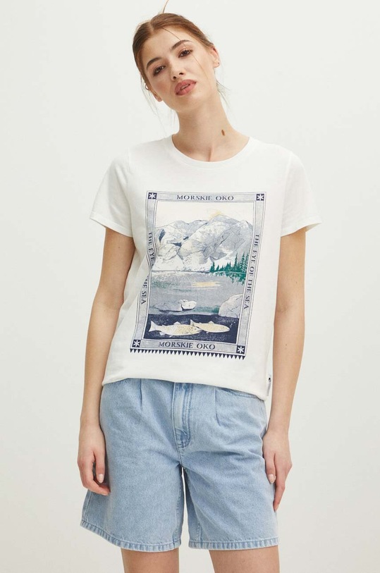 Bavlnené tričko Medicine RS24.TSDA59 béžová RS24